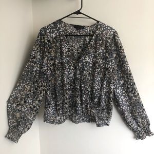 Sanctuary ruffle long sleeve blouse